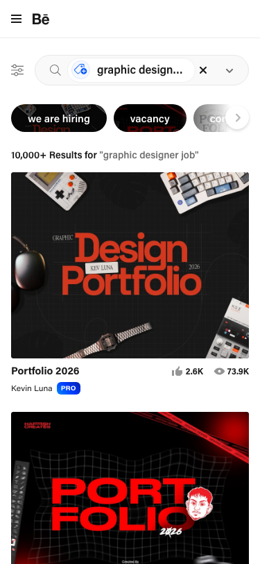 Behance - mobile