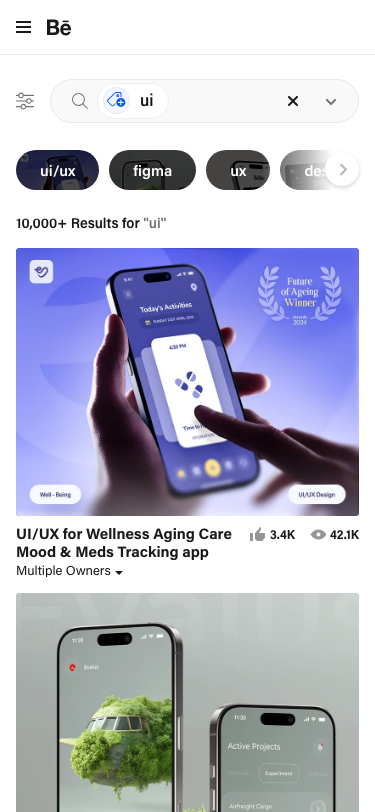 Behance - mobile