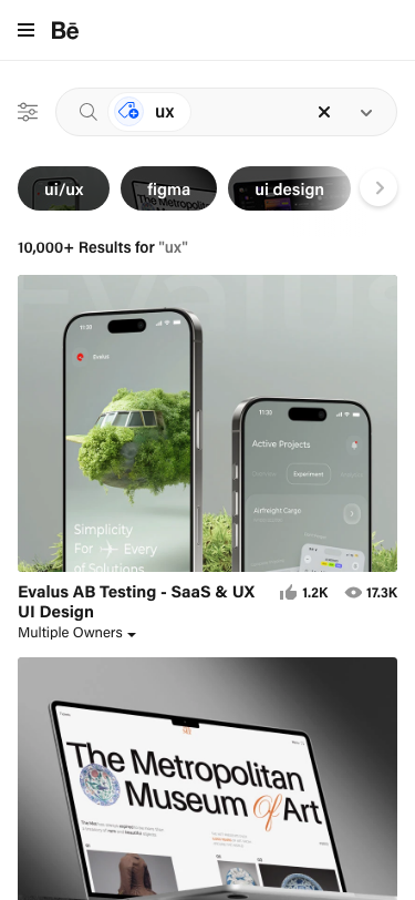 Behance - mobile