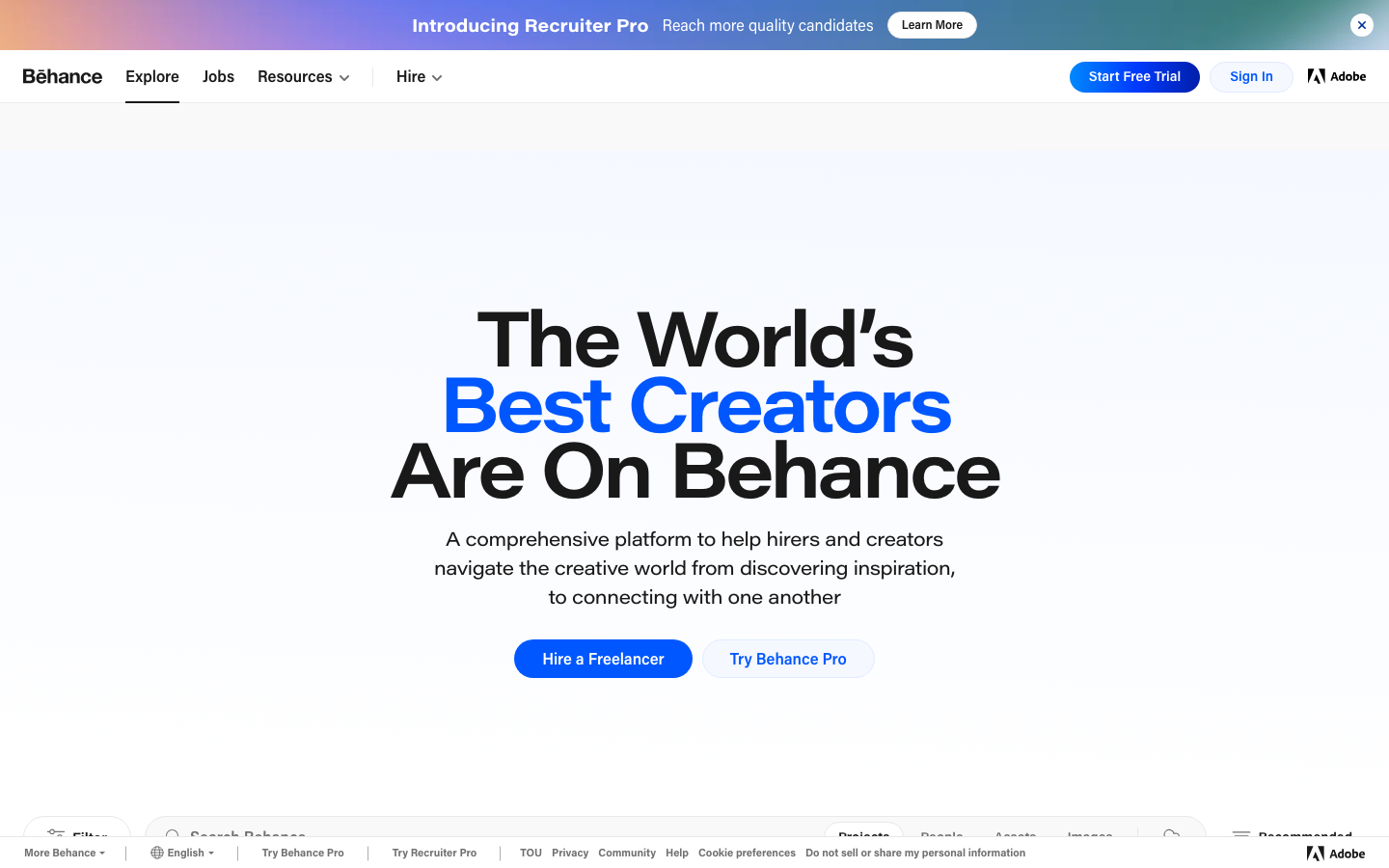 Behance - mobile