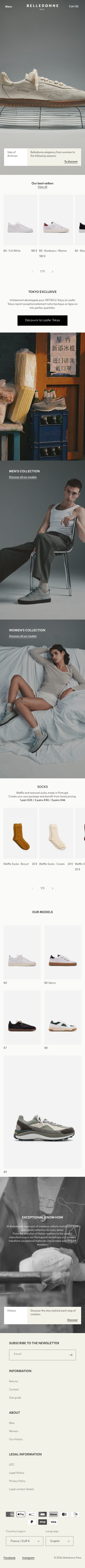 French brand of high-end sneakers. – Belledonne Paris - mobile full page