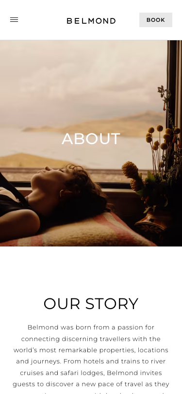 Belmond — About - mobile