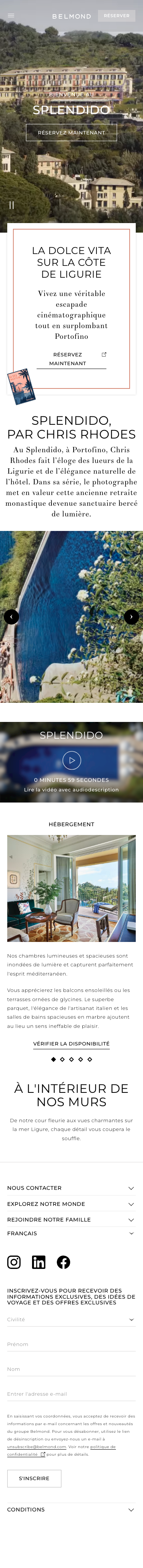 Belmond - mobile full page