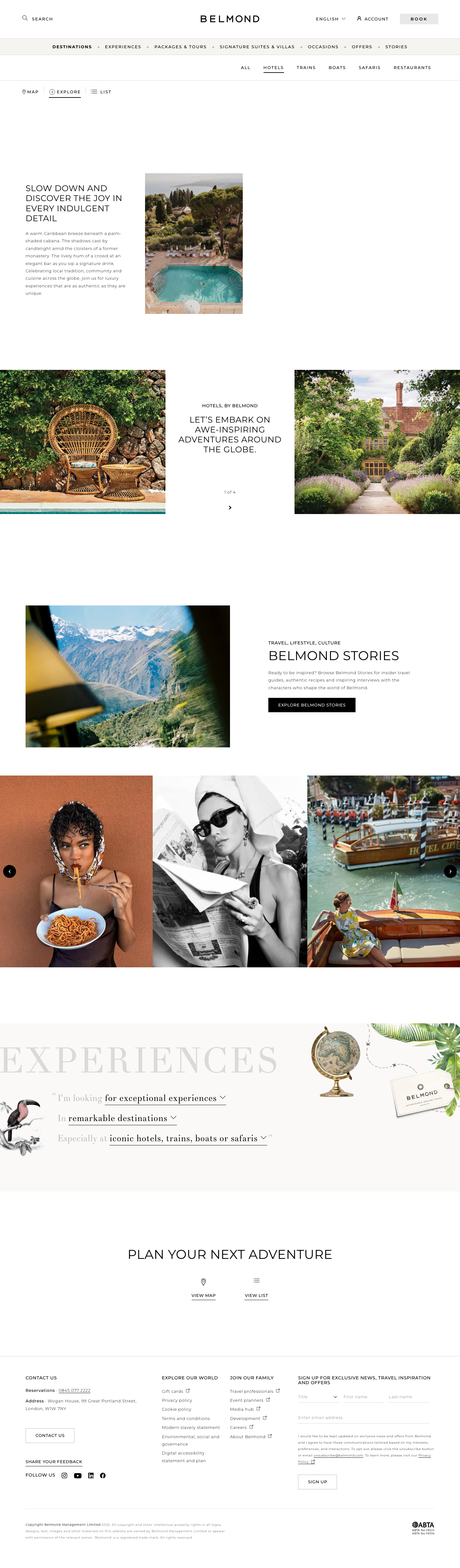 Belmond - full page scroll