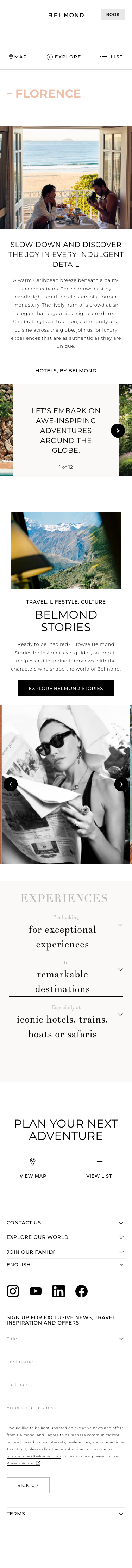 Belmond - mobile full page