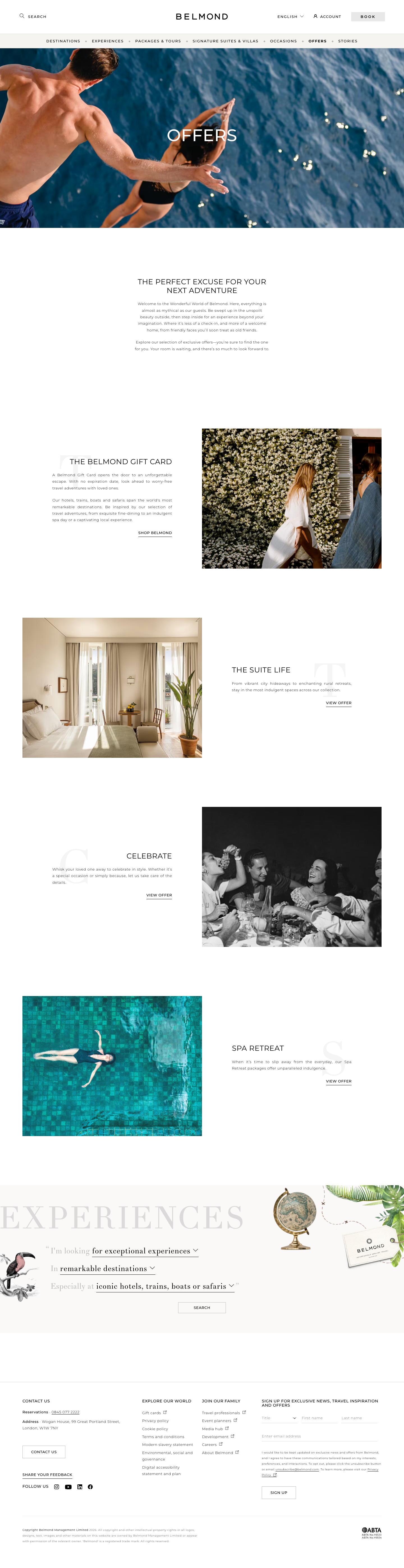 Belmond - full page scroll