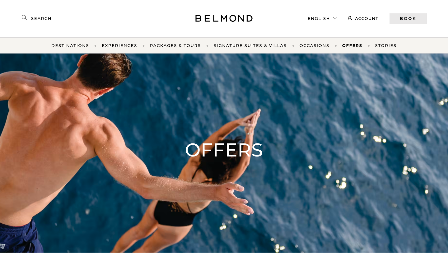 The hero image dominates the viewport, establishing a sense of place and aspiration. Clean typography and ample negative space contribute to a feeling of understated luxury. The overall impression is one of calm sophistication. · luxury travel, boutique hotel, travel agency, destination marketing, hospitality website, travel brand, luxury lifestyle