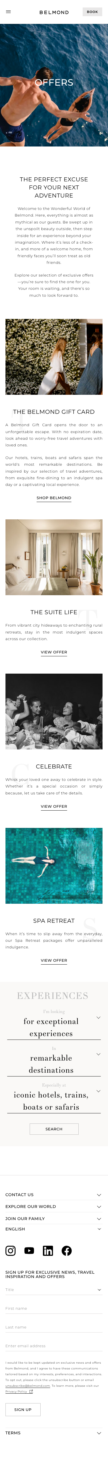 Belmond - mobile full page