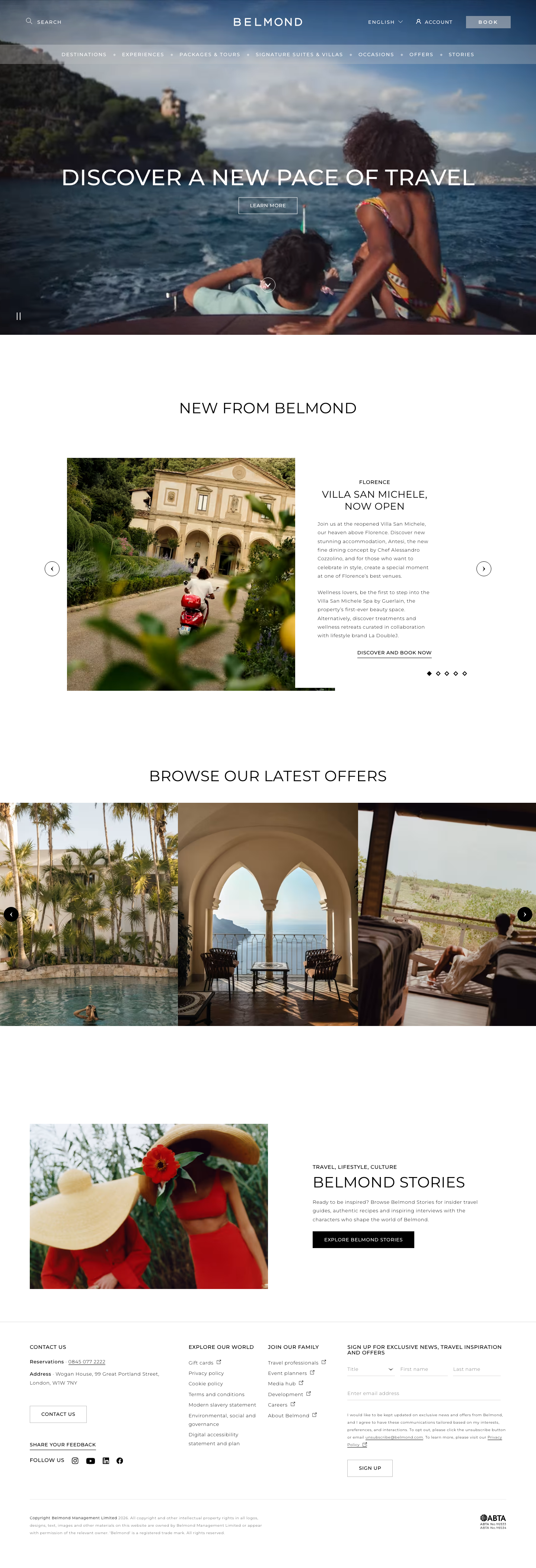 Belmond - full page scroll