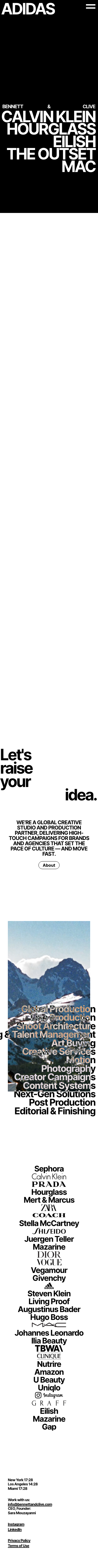 Bennett & Clive | Raising Your Idea - mobile full page