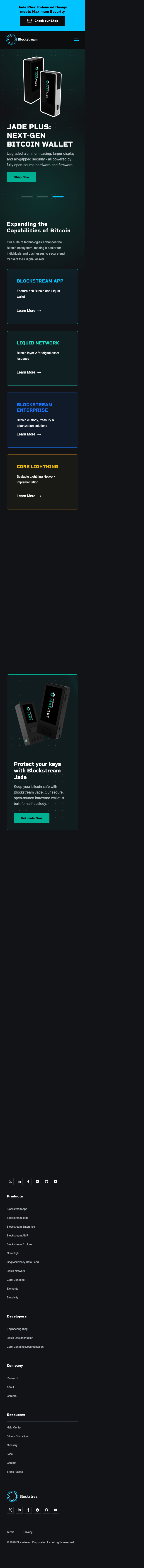 Blockstream - mobile full page