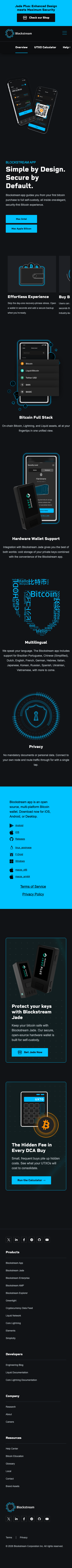 Blockstream - mobile full page