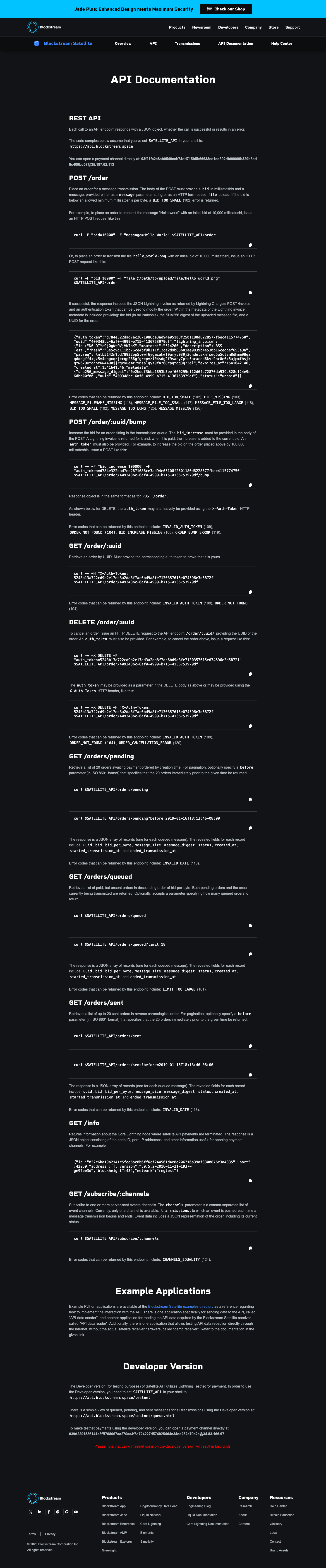 Blockstream - full page scroll