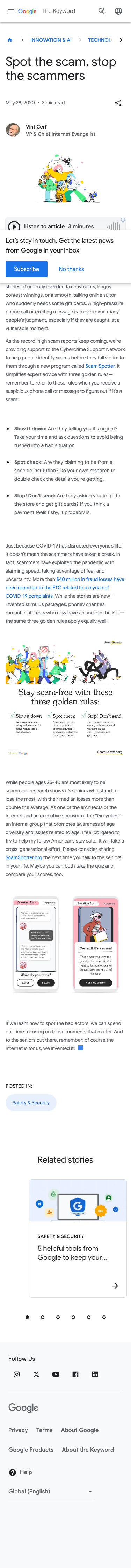 Blog Google - mobile full page