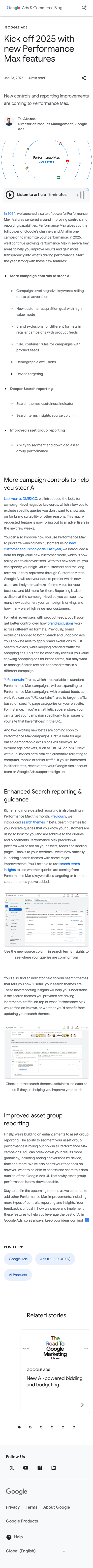 Blog Google - mobile full page