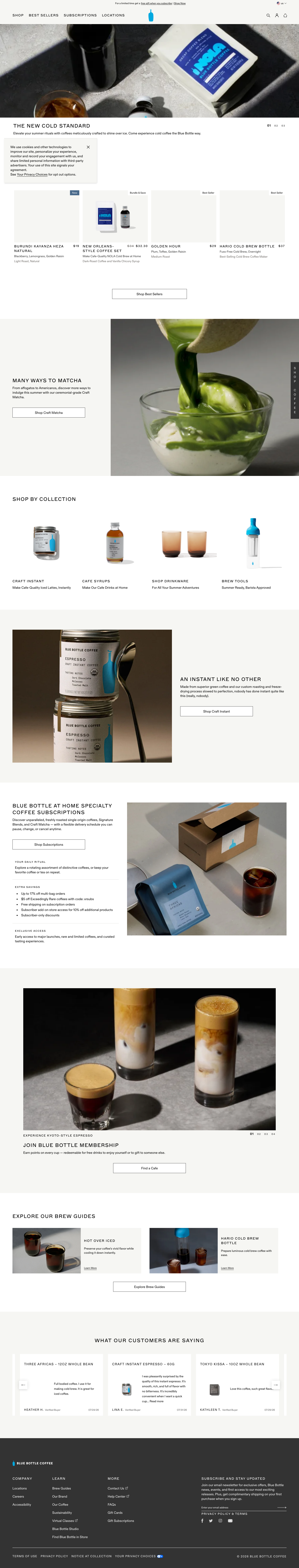Bluebottlecoffee - mobile full page
