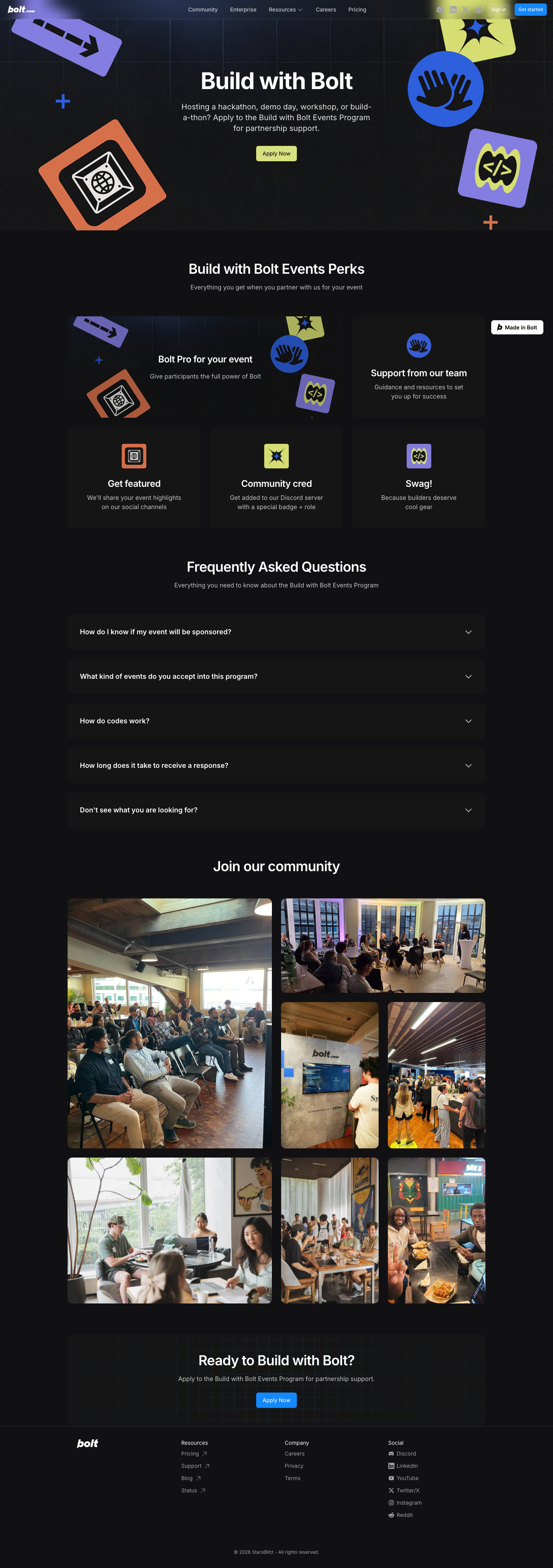 Bolt New - full page scroll