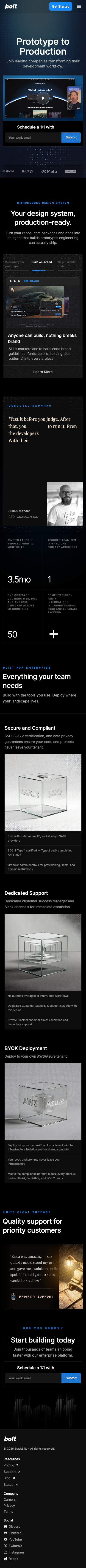 Bolt New - mobile full page