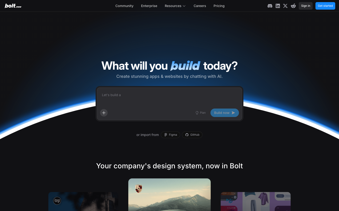 Bolt New - full page scroll
