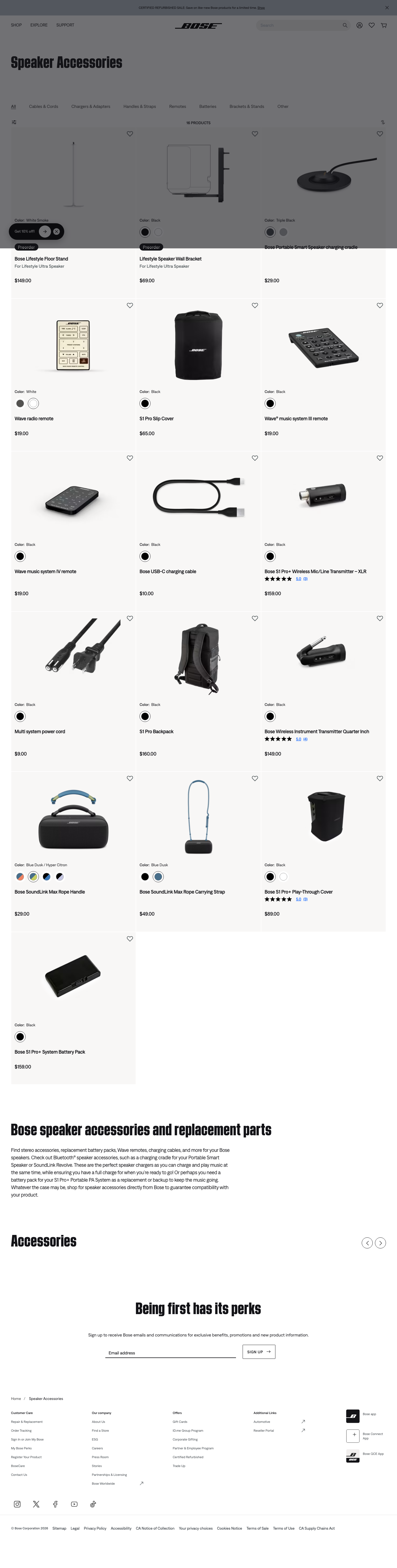 Bose - full page scroll