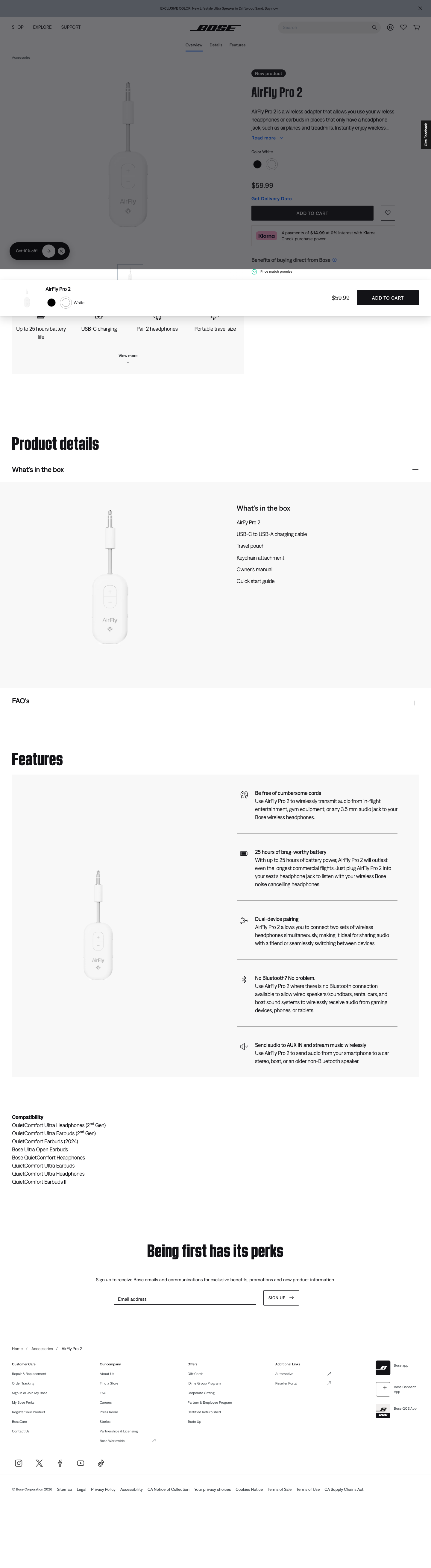 Bose - full page scroll