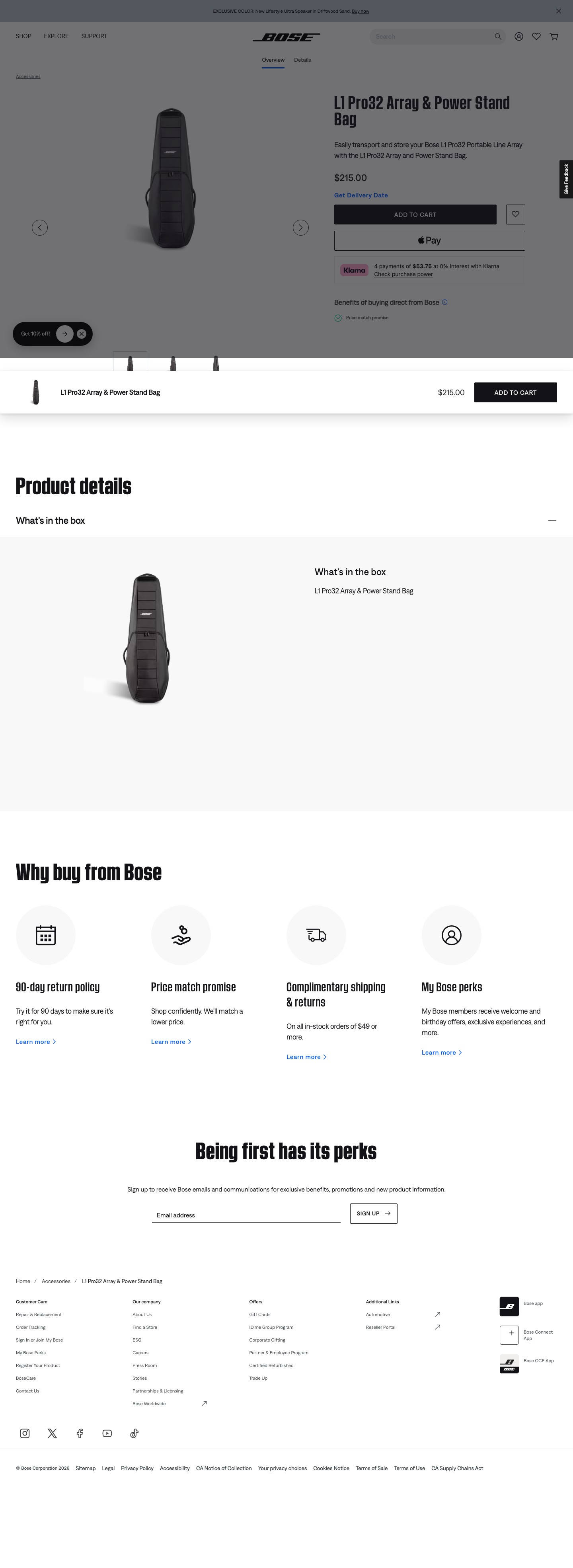 Bose - full page scroll