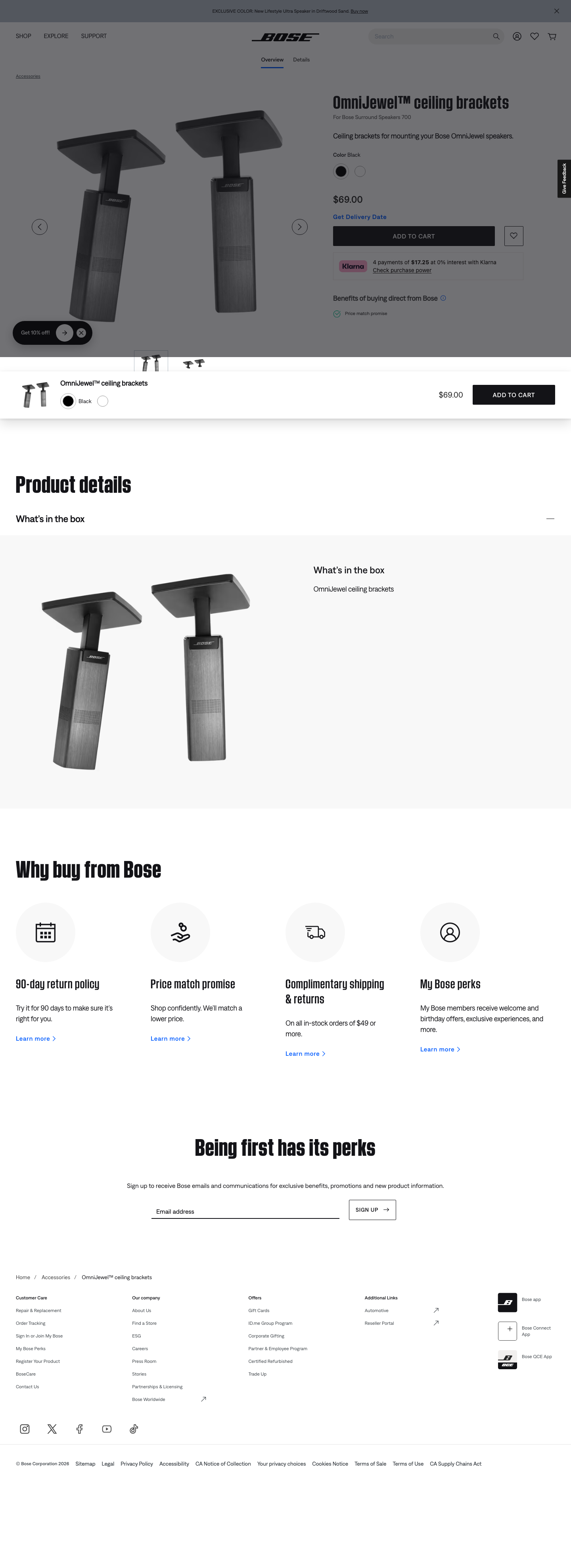 Bose - full page scroll