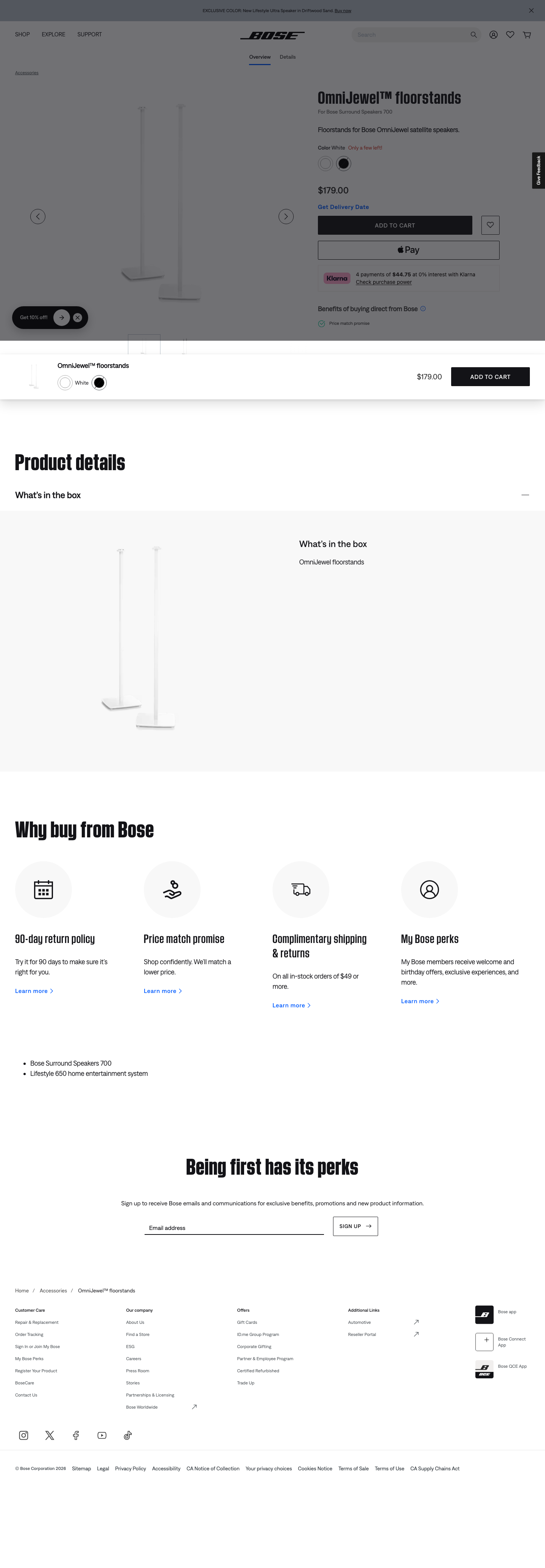 Bose - full page scroll