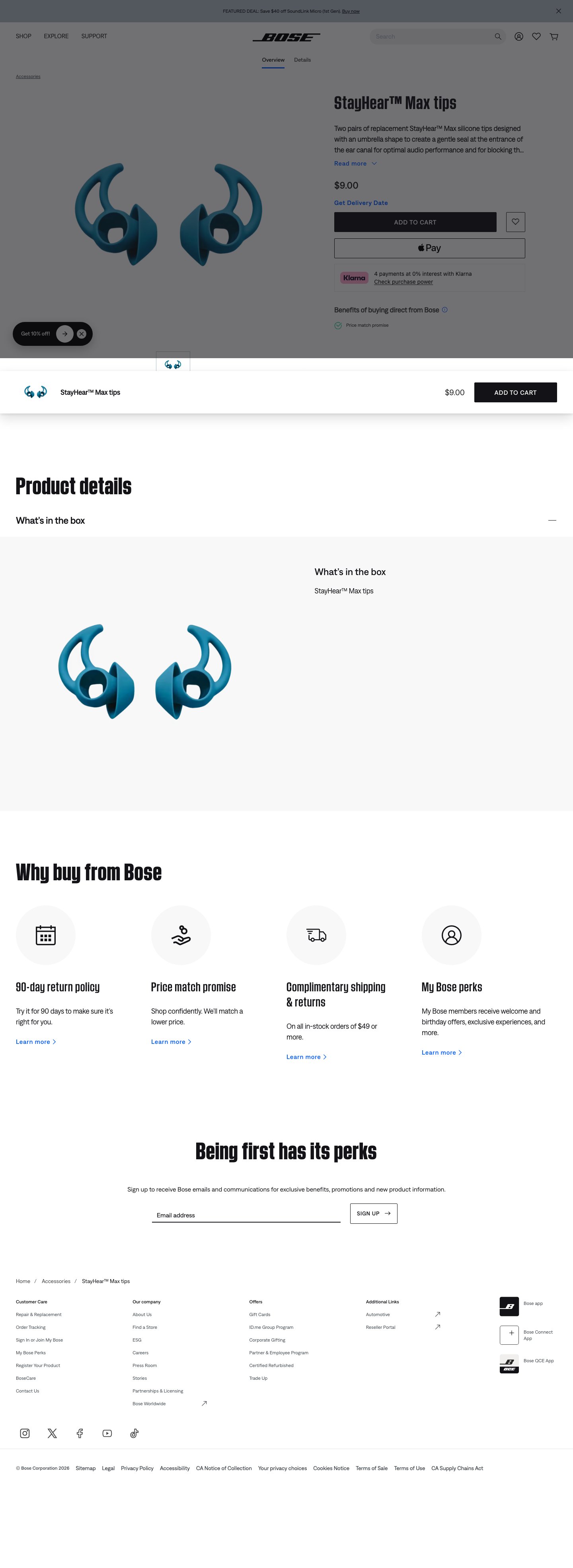 Bose - full page scroll