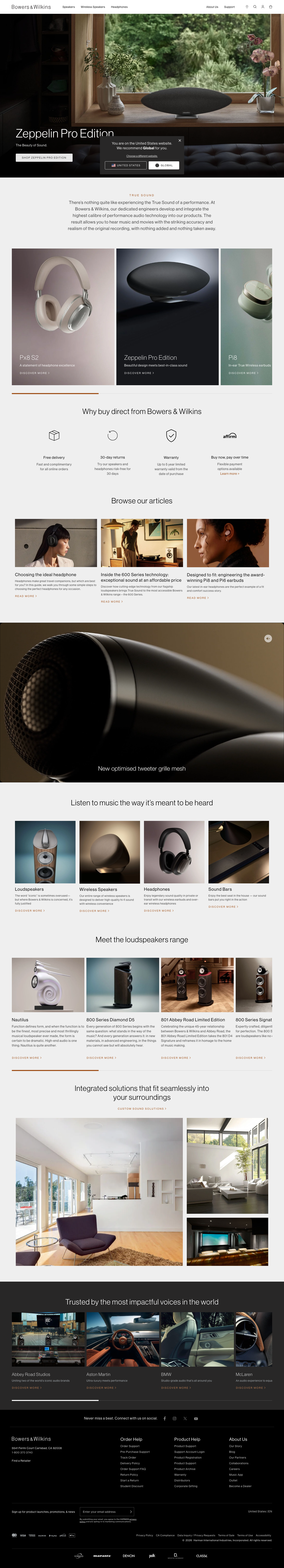 Bowerswilkins - mobile full page