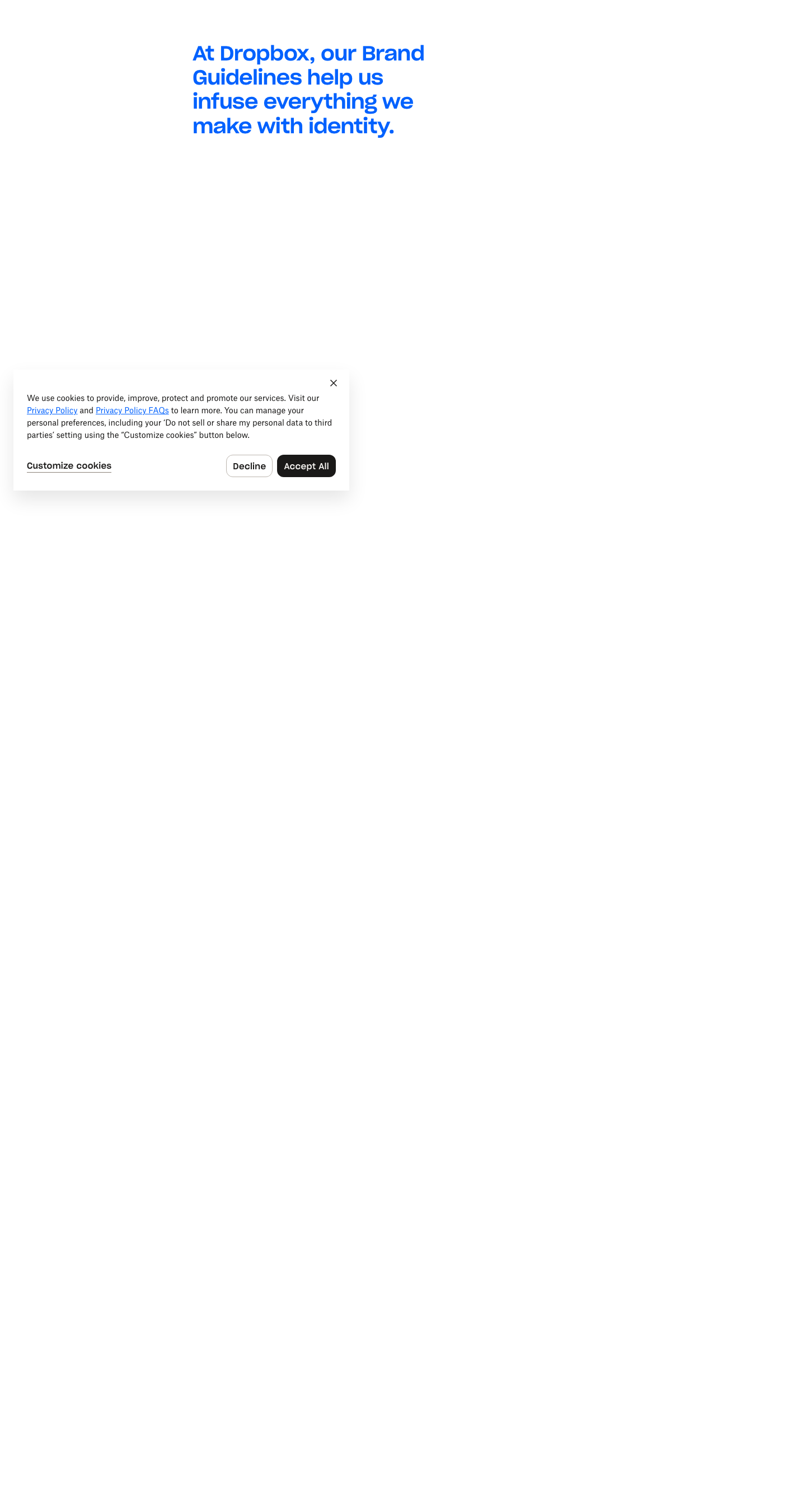 Dropbox Brand Guidelines - full page scroll