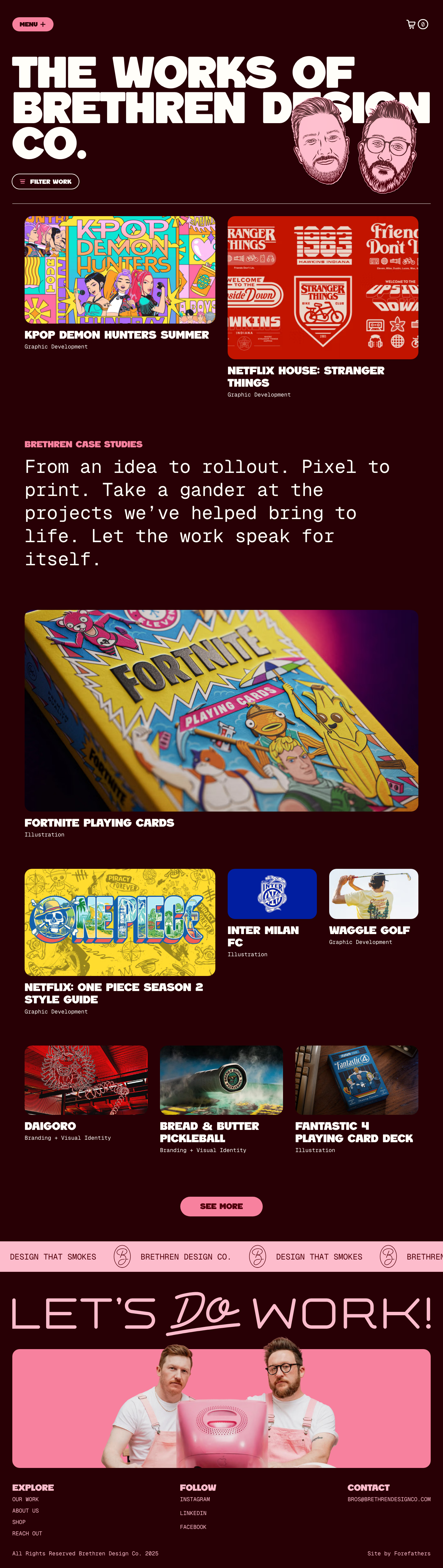Brethren Design Co · Work - full page scroll