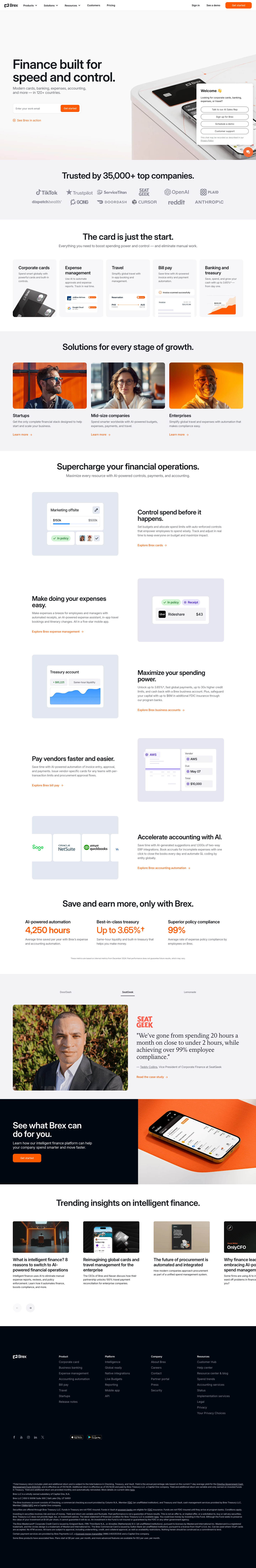 Brex - full page scroll