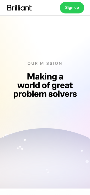 Brilliant — About - mobile