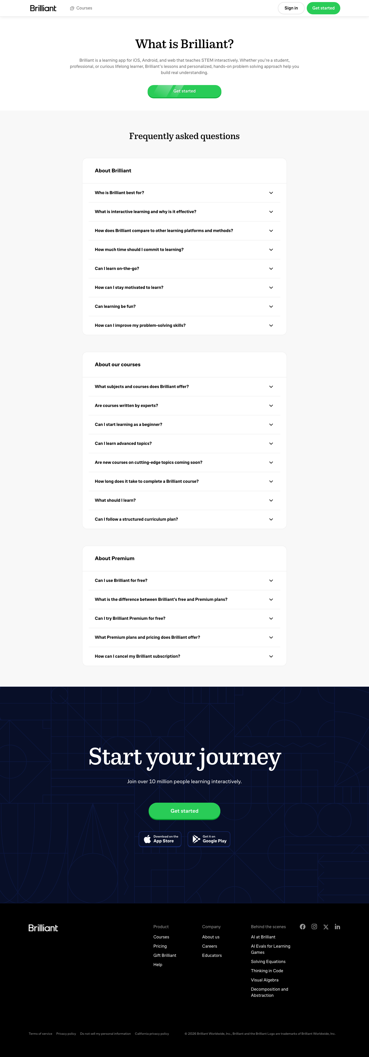 Brilliant - full page scroll