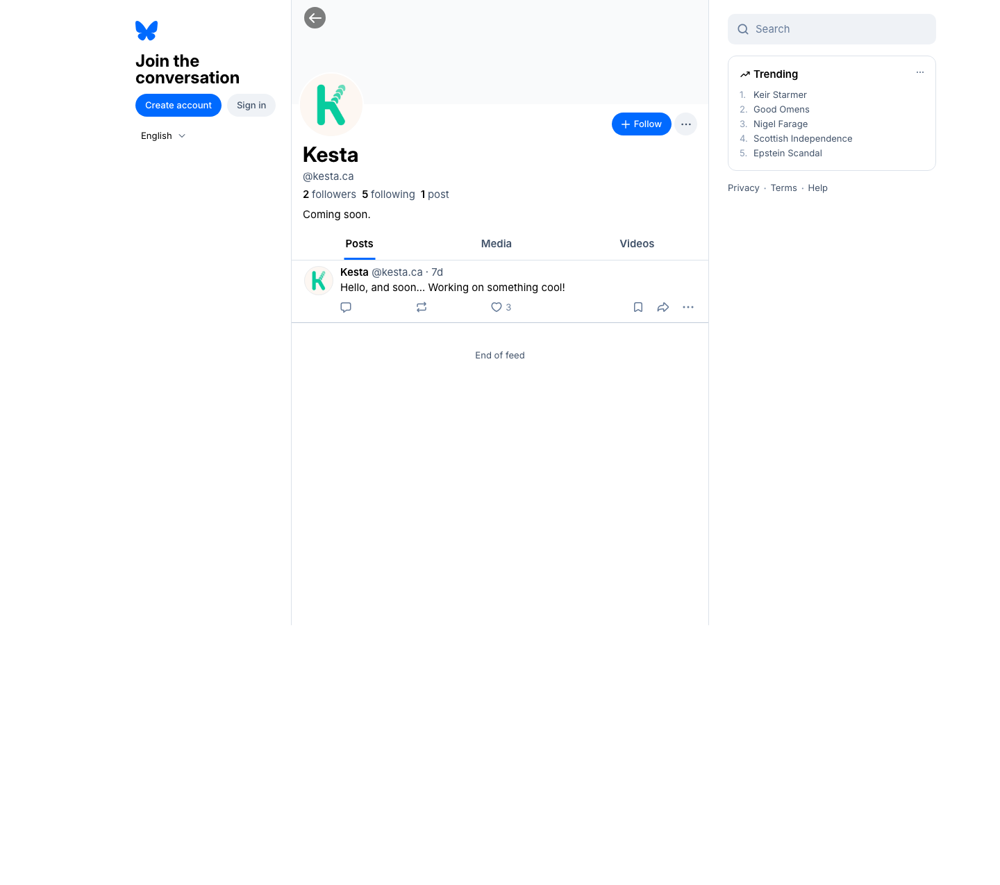 Bsky - full page scroll
