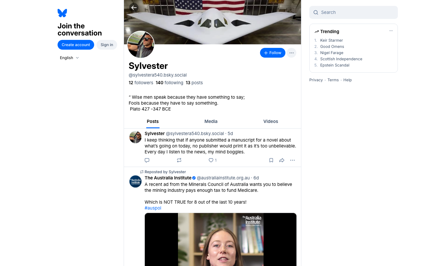The page uses a stark black and white palette with a clean, grid-based layout. The focus is on delivering news and updates in a straightforward, uncluttered manner. Typography is clean and legible, prioritizing information hierarchy. · social media feed, news website, dark theme, minimalist design, typography, news article, Bsky, social platform