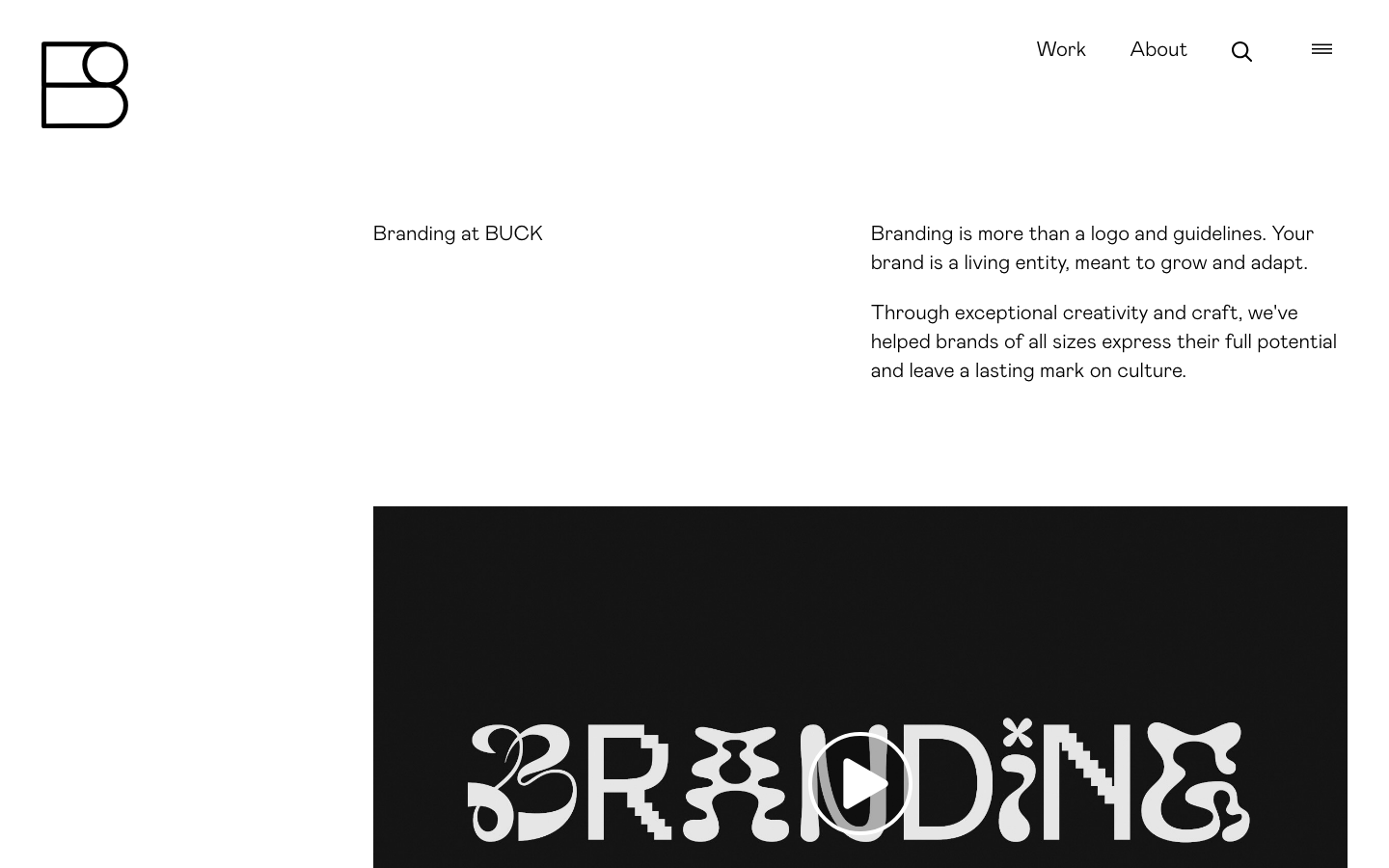 The layout prioritizes visual storytelling through distinct blocks of content, using a clean typographic hierarchy and ample negative space. The color palette is restrained, emphasizing the interplay of black, white, and a single accent color. · creative agency portfolio, minimalist design, swiss style agency, bento grid layout, design studio website, portfolio showcase, brand identity, visual communication