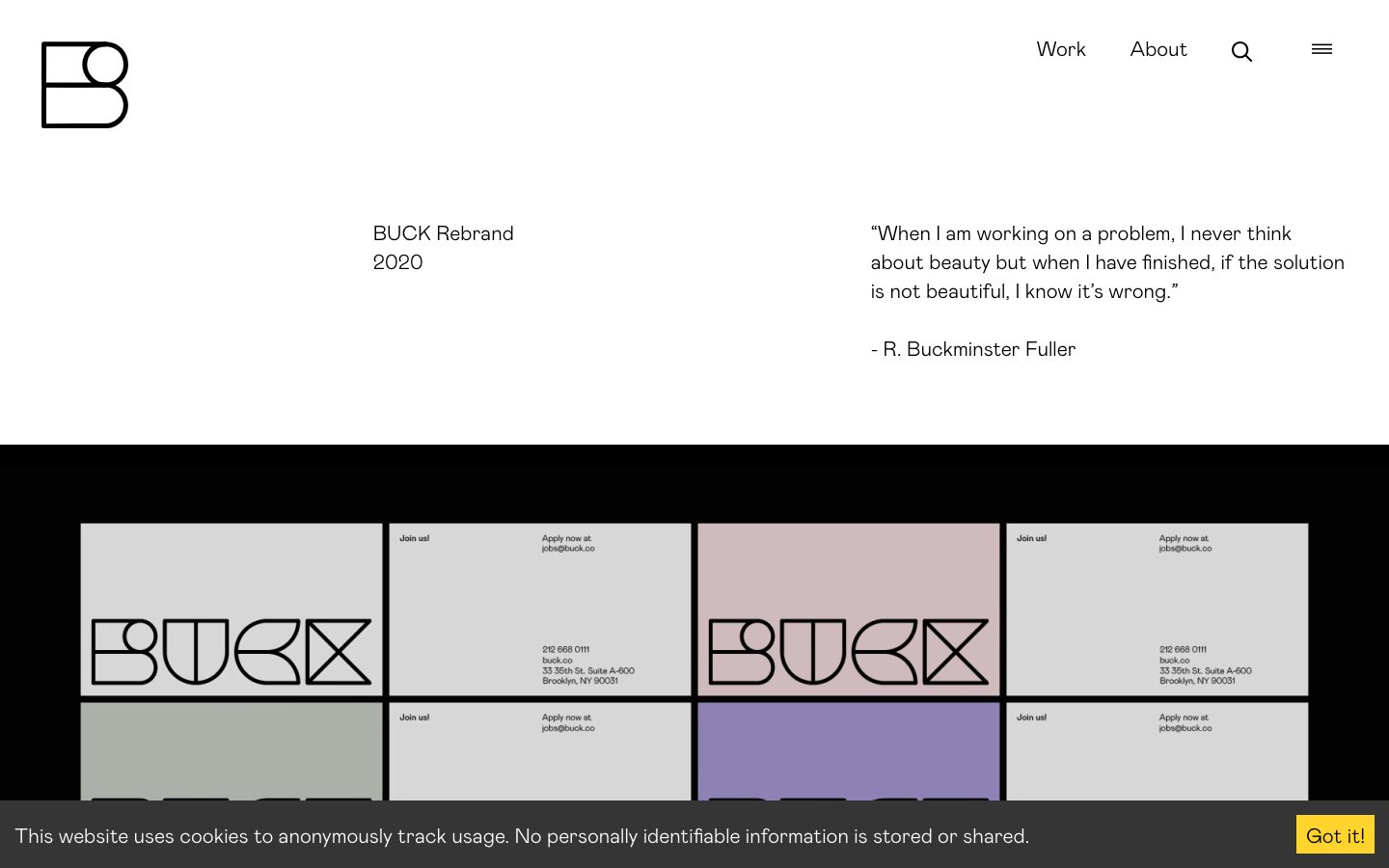 The layout prioritizes visual storytelling through distinct blocks of content, using a clean typographic hierarchy and ample negative space. The color palette is restrained, emphasizing the interplay of black, white, and a single accent color. · creative agency portfolio, minimalist design, swiss style agency, bento grid layout, design studio website, portfolio showcase, brand identity, visual communication