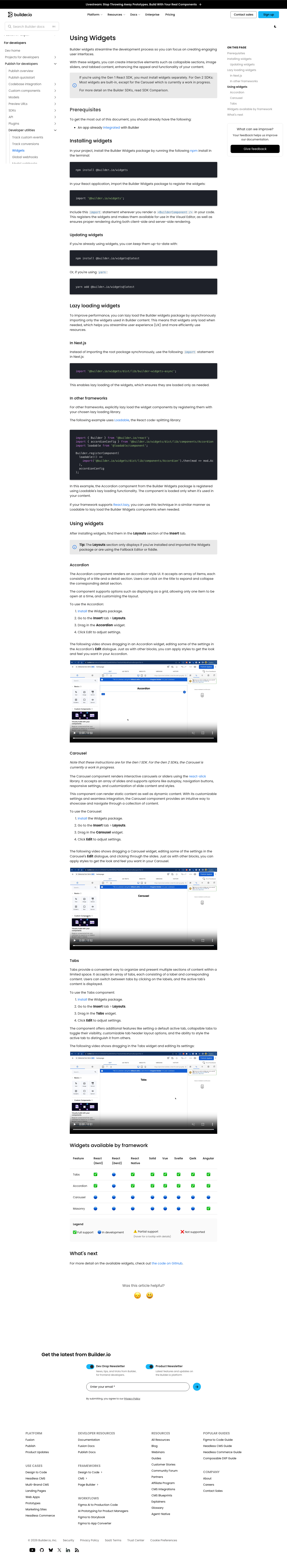 Builder - full page scroll