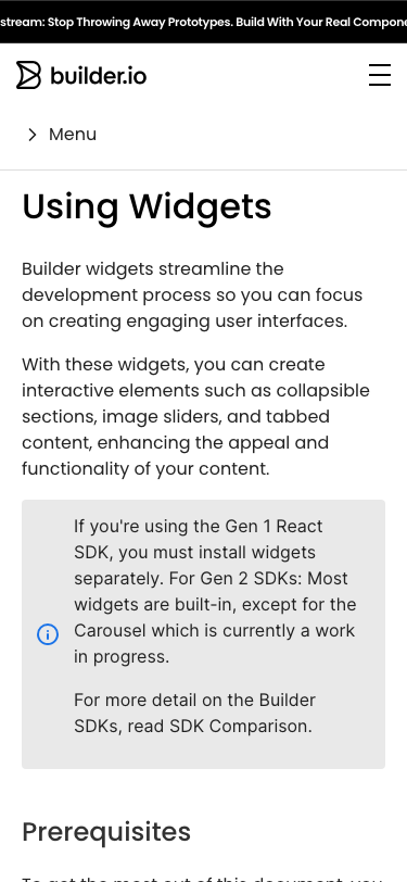 Builder - mobile