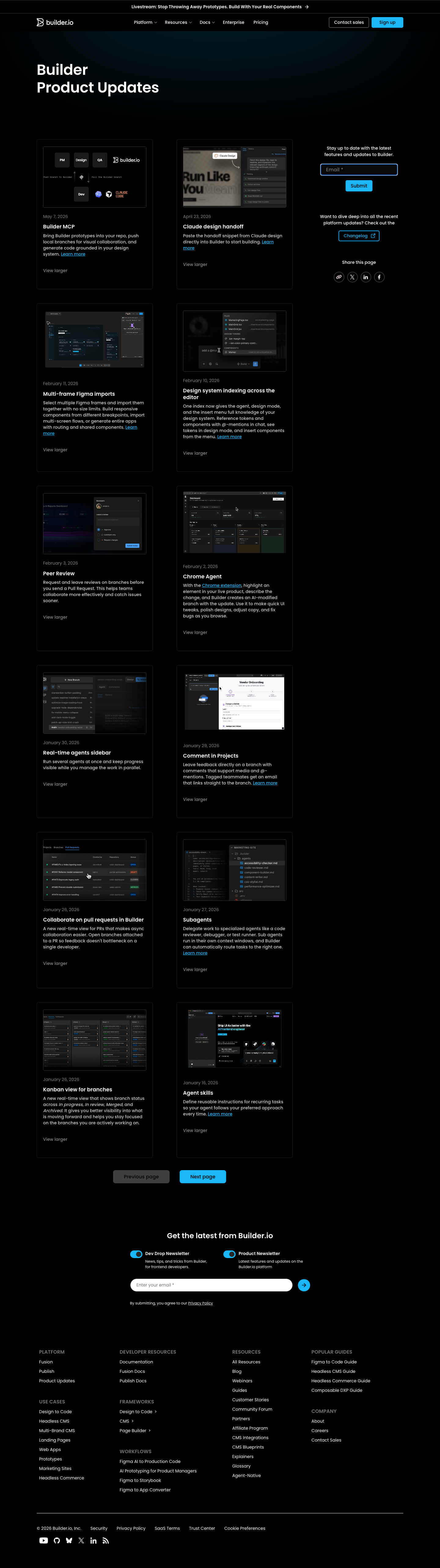 Builder - full page scroll