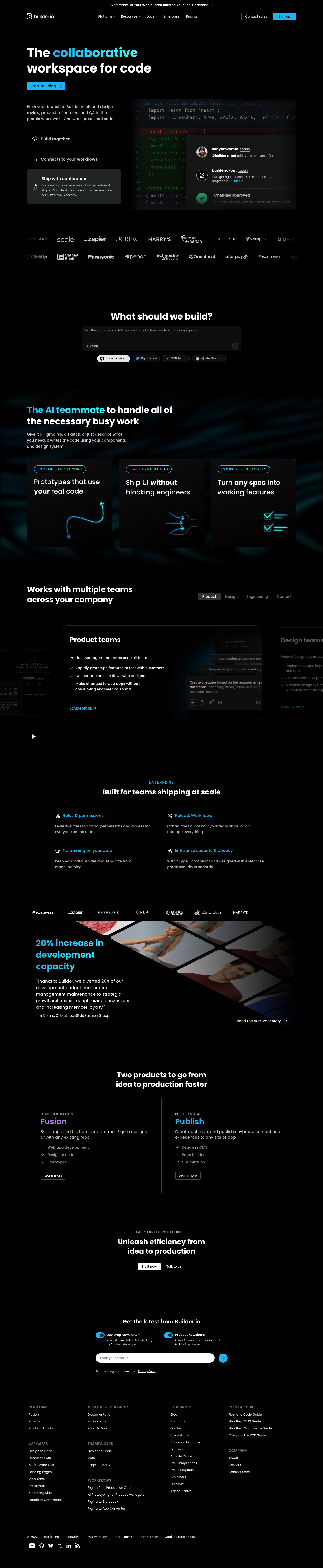 Builder - full page scroll