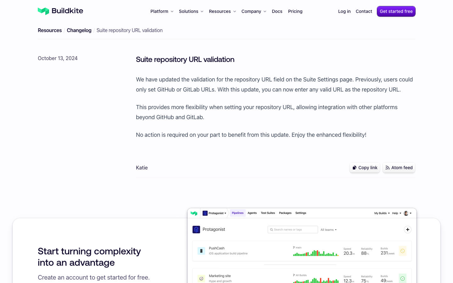 The page uses a dark, high-contrast palette with a focus on typography and a grid of logos. The overall feel is clean and functional, prioritizing information delivery over visual embellishment. The layout is structured around a prominent call to action and a display of well-known integrations. · saas developer tools, buildkite pricing, ci platform, integration logos, dark mode ui, technical website, developer tools, cloud platform, build automation
