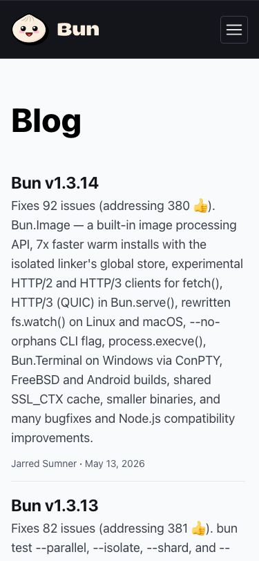Bun — Blog - mobile