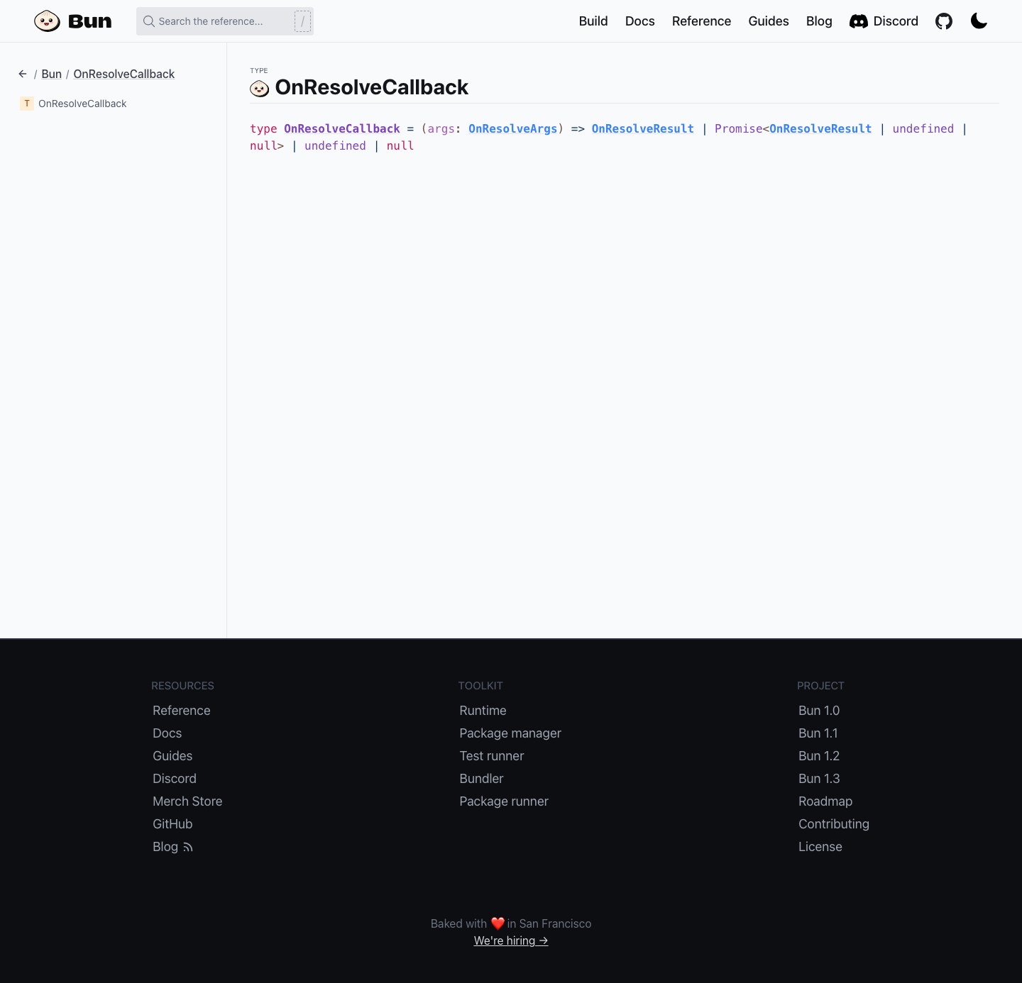 Bun — Docs - full page scroll