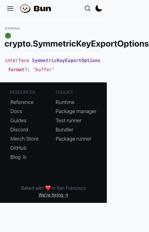 Bun — Docs - mobile full page