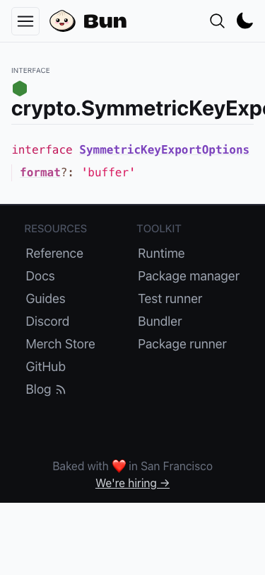 Bun — Docs - mobile