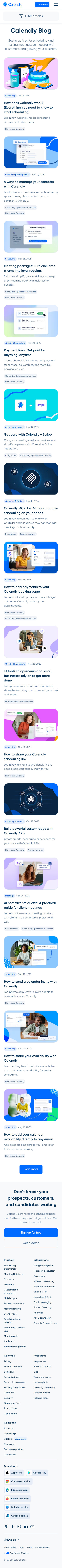 Calendly — Blog - mobile full page