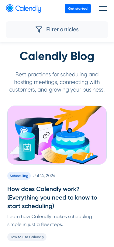 Calendly — Blog - mobile